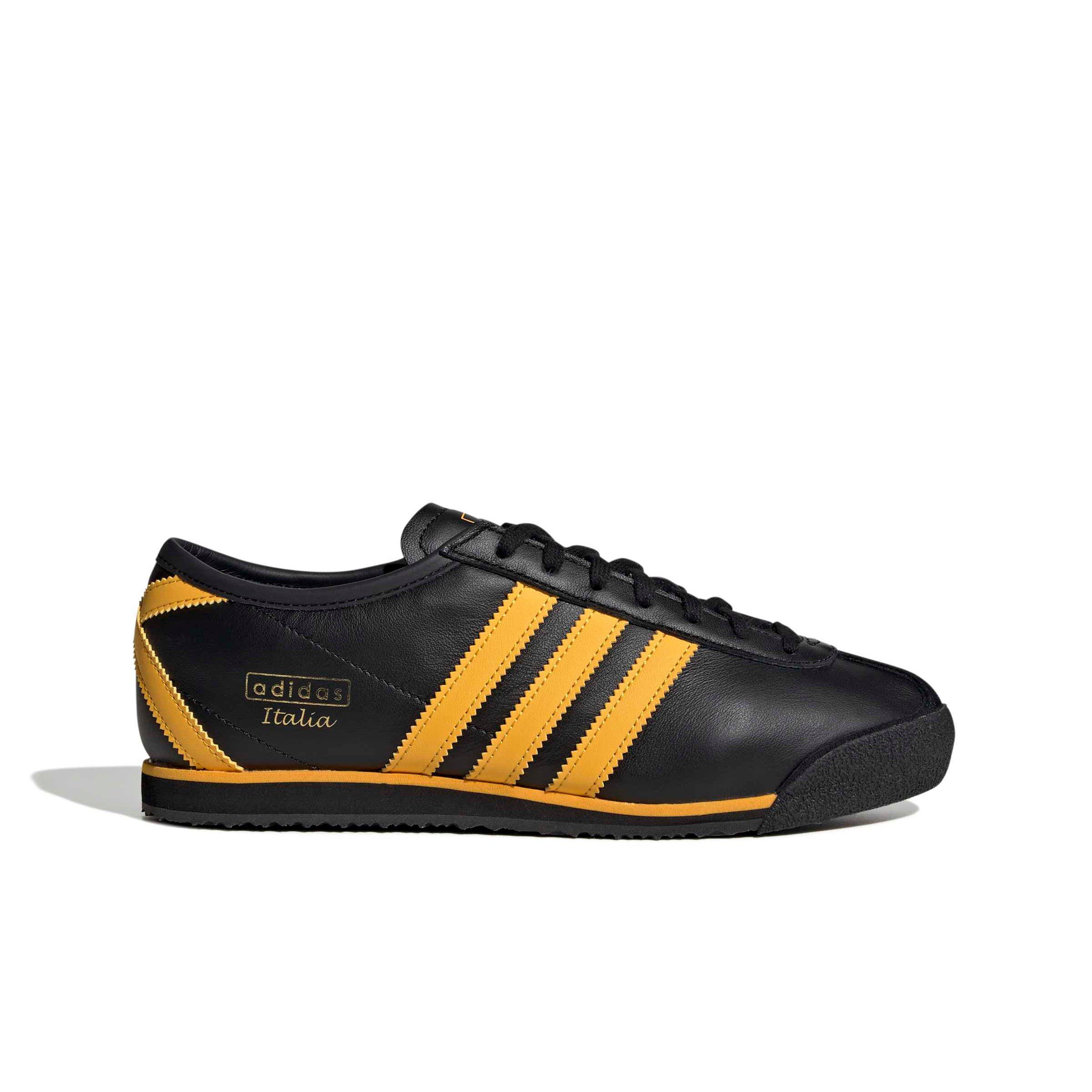 adidas Originals Italia 70s "Core Black/Crew Yellow/Gold Metallic" Women's Shoe - BLACK/YELLOW/GOLD